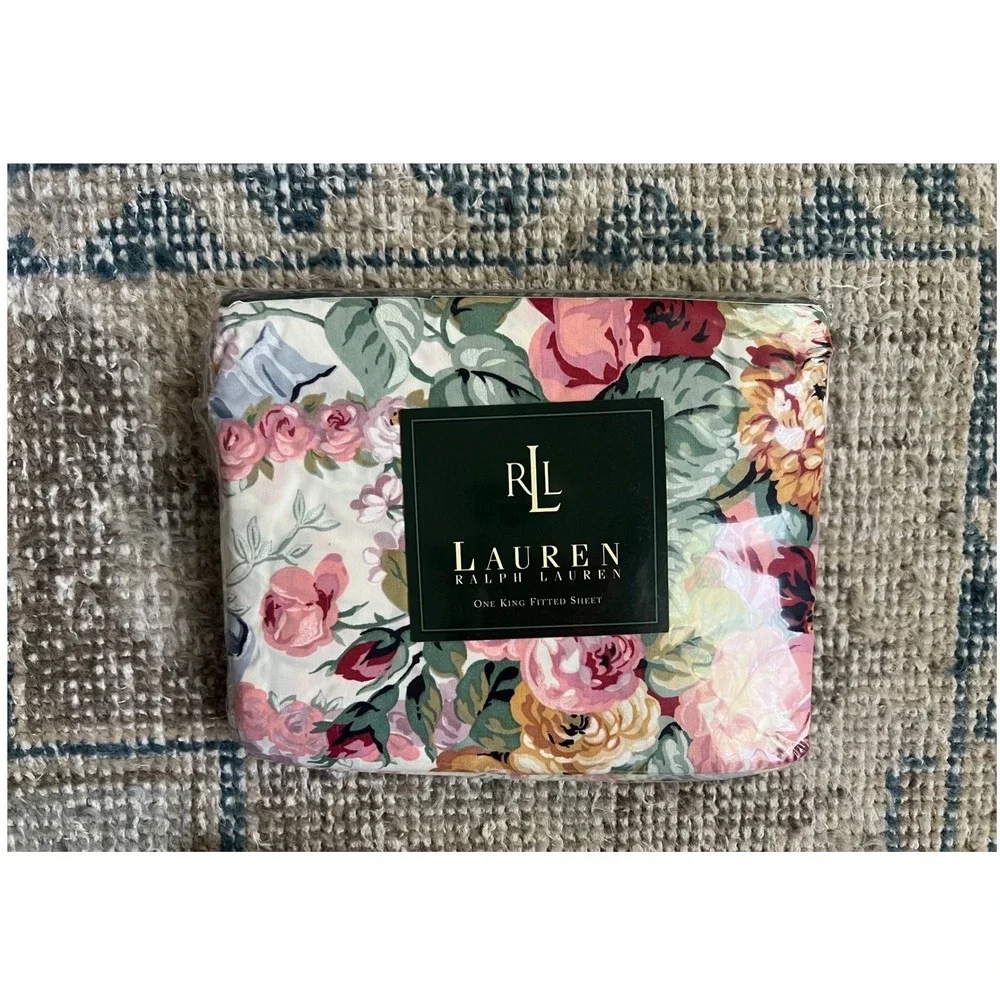Ralph LaurenAllison KIng Deep Fitted Sheet 100% Cotton NOS Made in America Rare